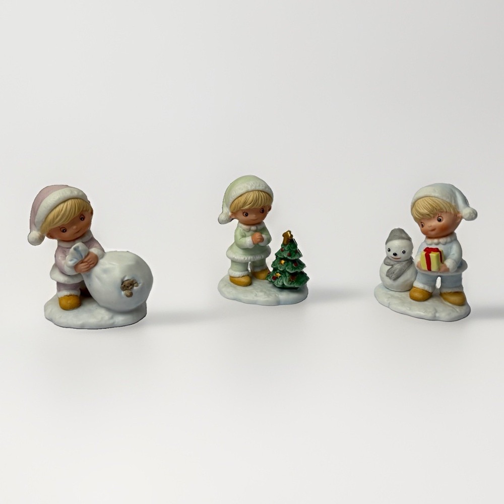 Christmas HOMCO Set of 3 CHILDREN Porcelain Figurines #5613